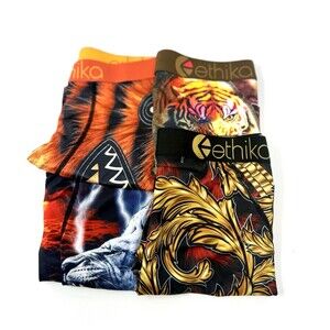 4 Pack NEW Boys Ethika Boxer Briefs Polyester Size L & XL 2 Of Each